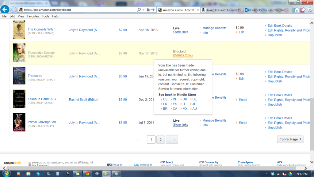 Elizabeth Blocked on Amazon 2