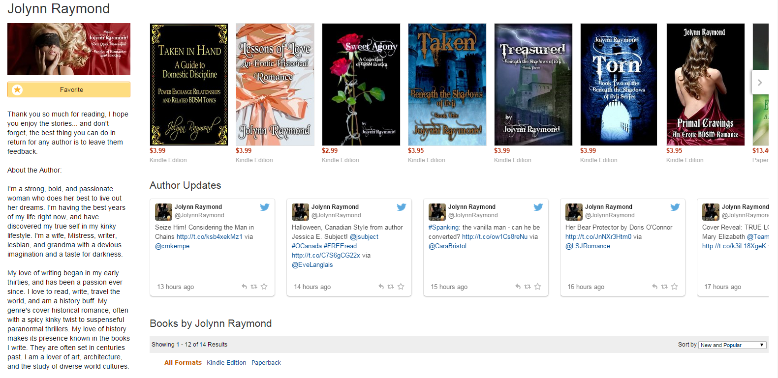Amazon Author Favorites Button