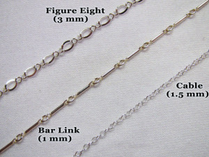 SkyWire silver chain options